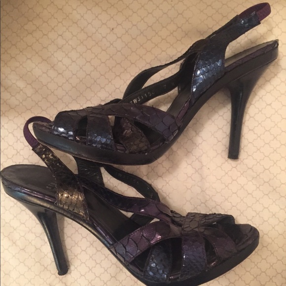 Stuart Weitzman Python strappy heels - Picture 7 of 8